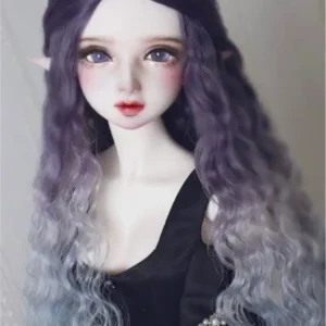 Custom Gradient BJD Long Wavy Wig for 1/3, 1/4, 1/6 Dolls