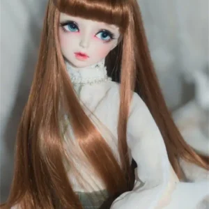 Custom-Made Faux Mohair BJD Wig – Long Straight Style with Bangs