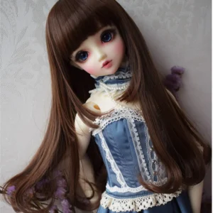 Custom-Made Long BJD Wig with Bangs – Perfect for 1/3, 1/4, and 1/6 Dolls