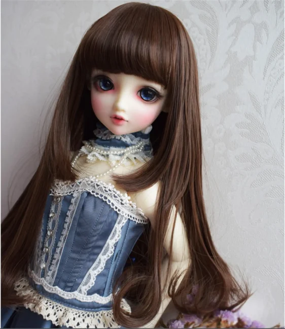 Custom-Made Long BJD Wig with Bangs – Perfect for 1/3, 1/4, and 1/6 Dolls - Image 3