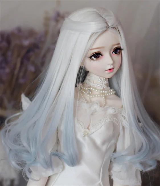 Gradient Long Curly BJD Wig – Fashion Hair for 1/3, 1/4, 1/6 Dolls - Image 3