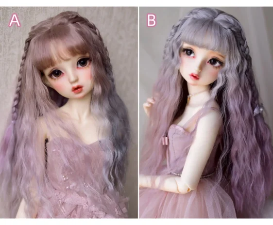 Imitation Mohair Braided BJD Wig - Long Wavy Gradient Color Doll Hair - Image 2