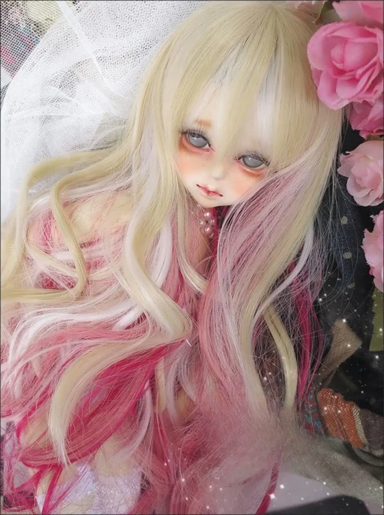 Long Curly BJD Wig – For SD, Smart Dolls, and More