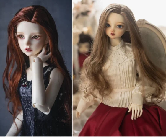 Long Curly BJD Wig – Styled Hair for SDGR, SD16, Smart Dolls - Image 4