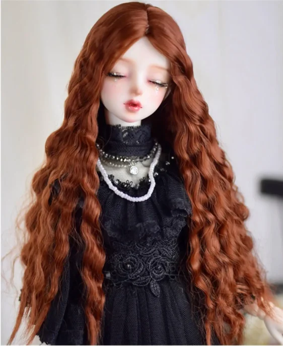Long Curly Fashion BJD Wig - Elegant Doll Hair for 1/6, 1/4, 1/3 Dolls