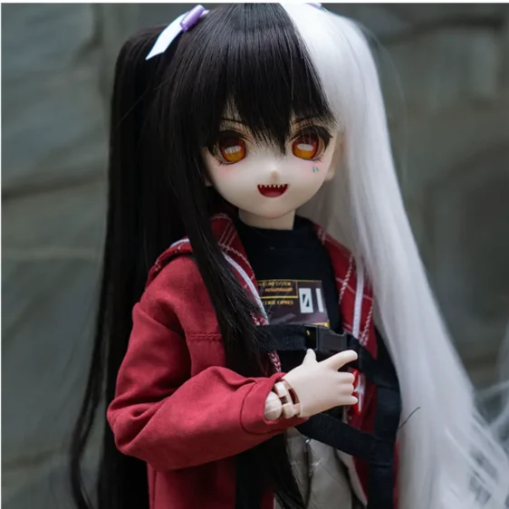 Long Doll Wig Straight Doll Hair Double tail For 1/6 1/4 1/3 Bjd MSD SD Doll