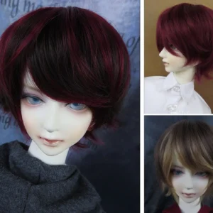 Short Curly BJD Wig – 3 Color Options for 1/3 & 1/4 Dolls
