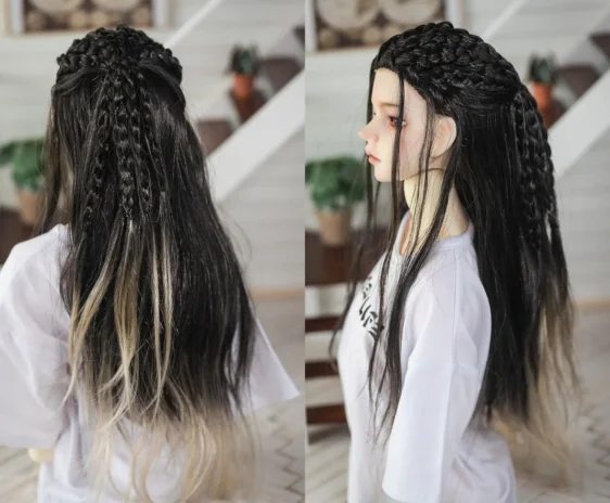 Soft Braided BJD Wig – Curly Long Hair for 1/3 Dolls - Image 7