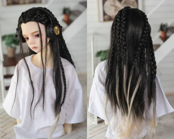 Soft Braided BJD Wig – Curly Long Hair for 1/3 Dolls - Image 8