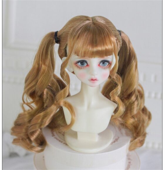BJD doll Two Ponytails Wig 1/6 1/3 1/4 BJD MSD Wig Fashion Doll Wig