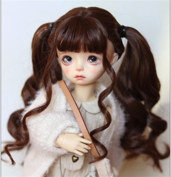 BJD doll Two Ponytails Wig 1/6 1/3 1/4 BJD MSD Wig Fashion Doll Wig