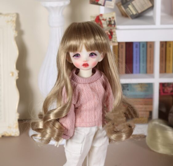 BJD Doll Wig Bjd Hair 1/3 1/4 1/6 princess long curly hair, bjd wavy wig, bjd long wig