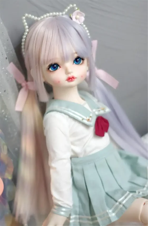 BJD Double Braids Long Wig – 1/3, 1/4, 1/6 Dolls - Image 2