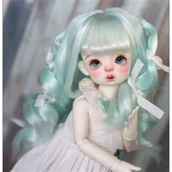 BJD Double Ponytail Wig – Big Curly Fashion Hair for Dolls