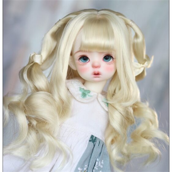 BJD Double Ponytail Wig – Big Curly Fashion Hair for Dolls