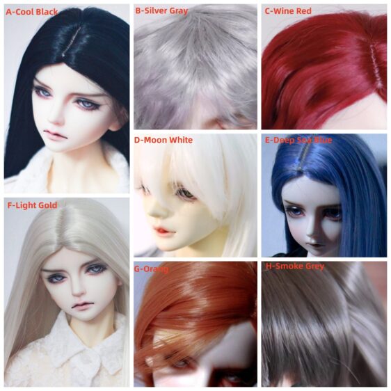 BJD Long Straight Heat-Resistant Wig for 1/3 SD 1/4 msd 1/6 yosd