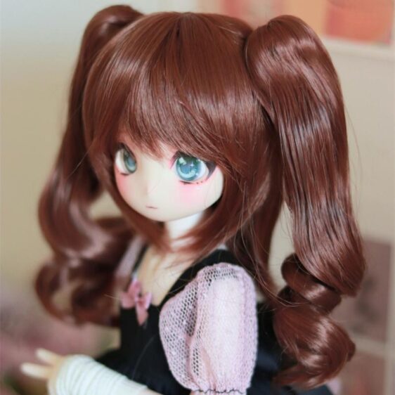 BJD Wig 1/3 1/4 BJD Two-Ponytail Wig for Dolls