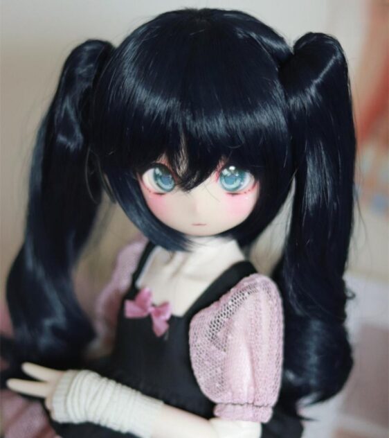 BJD Wig 1/3 1/4 BJD Two-Ponytail Wig for Dolls