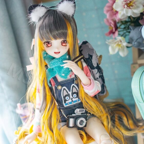 Bjd Long Doll Wig Curly Bjd Wig Vintage Doll Wig 1/6 1/4 1/3 BJD Wig