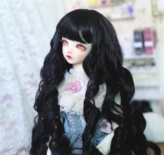 Bjd Wig Dolls Fashion Long BJD Wig with Bangs for 1/3 1/4 1/6 BJD Doll Wig Curly Doll Hair Wigs