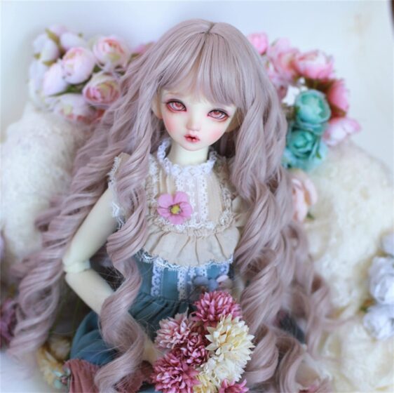Bjd Wig Dolls Fashion Long BJD Wig with Bangs for 1/3 1/4 1/6 BJD Doll Wig Curly Doll Hair Wigs