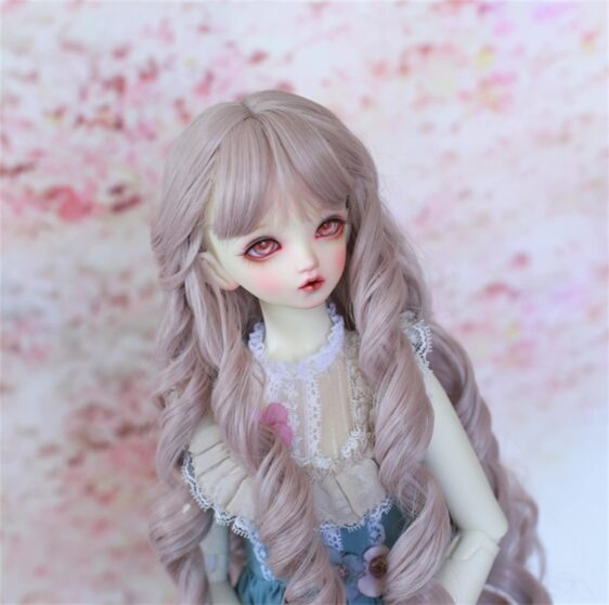 Bjd Wig Dolls Fashion Long BJD Wig with Bangs for 1/3 1/4 1/6 BJD Doll Wig Curly Doll Hair Wigs