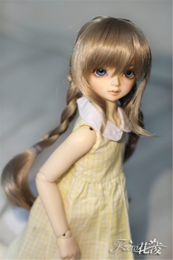 BJD Wig Girls Double Ponytail Braid 1/3 1/4 1/6 Fashion Long Double Braids Long Doll Wig