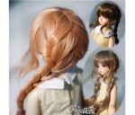 BJD Wig Girls Double Ponytail Braid 1/3 1/4 1/6 Fashion Long Double Braids Long Doll Wig