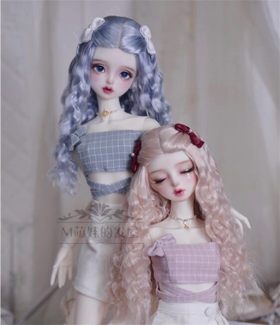 Custom Long Wavy BJD Wig | 1/6, 1/4, 1/3 Sizes | 8 Colors | Soft Milk Silk Hair