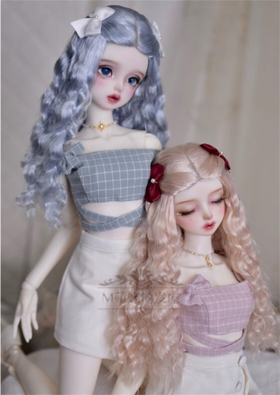 Custom Long Wavy BJD Wig | 1/6, 1/4, 1/3 Sizes | 8 Colors | Soft Milk Silk Hair