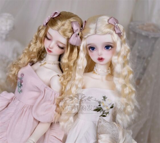 Custom Long Wavy BJD Wig | 1/6, 1/4, 1/3 Sizes | 8 Colors | Soft Milk Silk Hair