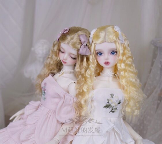 Custom Long Wavy BJD Wig | 1/6, 1/4, 1/3 Sizes | 8 Colors | Soft Milk Silk Hair