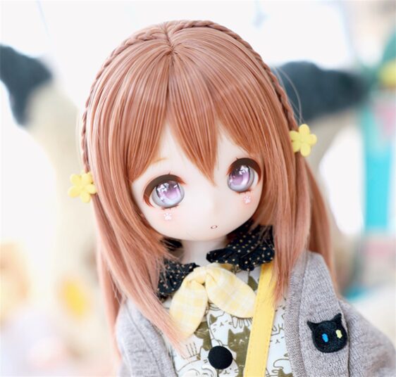 Customized Short BJD Wig with Braid for 1/6, 1/4, 1/3, 1/8 Dolls