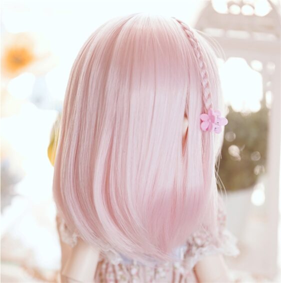 Customized Short BJD Wig with Braid for 1/6, 1/4, 1/3, 1/8 Dolls