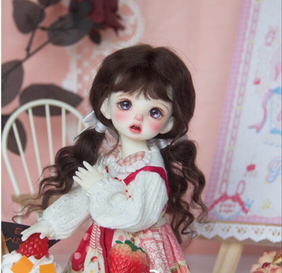 Double Ponytail Wavy Braids Mohair Doll Wig - 1/6 1/4 BJD