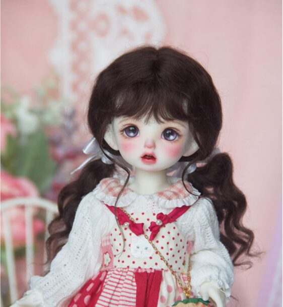 Double Ponytail Wavy Braids Mohair Doll Wig - 1/6 1/4 BJD