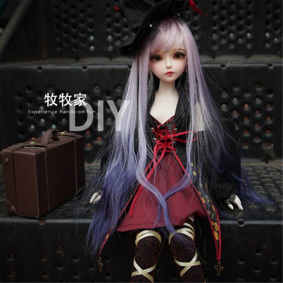Gradient color Long Wavy Wig - 1/3 1/4 1/6 BJD
