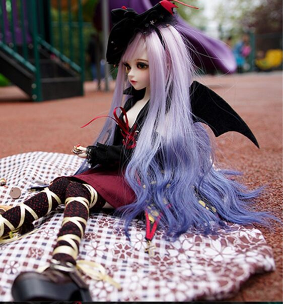Gradient color Long Wavy Wig - 1/3 1/4 1/6 BJD