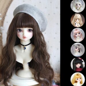 Dugay nga curly BJD Wig | 1/3, 1/4, 1/6, 1/8 Ang buhok nga manika alang sa Blythe, Sd, Msd, Yosd