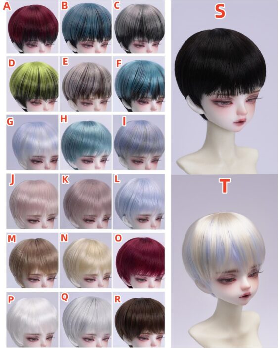 Short fashion boy doll hair - 1/3 1/4 1/6 doll wig