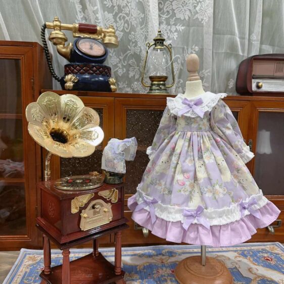 1/6 1/4 1/3 BJD Doll Dress, Blythe Blue Floral Skirt, Smart Doll Outfit