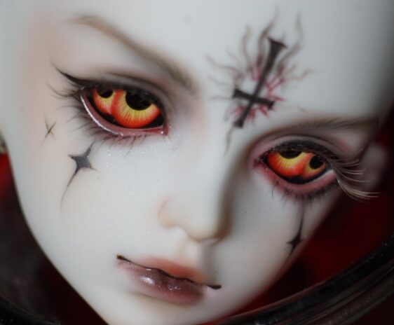 5 Colors Double Pupils BJD Resin Eyes – Devil Doll Eyes for Halloween (14mm)