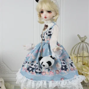 BJD Panda Lolita Dress – Cute Doll Outfit for 1/3, 1/4, 1/6 Păpuși