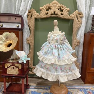 BJD Blue Cross Skirt Dress + Headband for Blythe, Smart Doll, Դալար, Minifee, Սդ