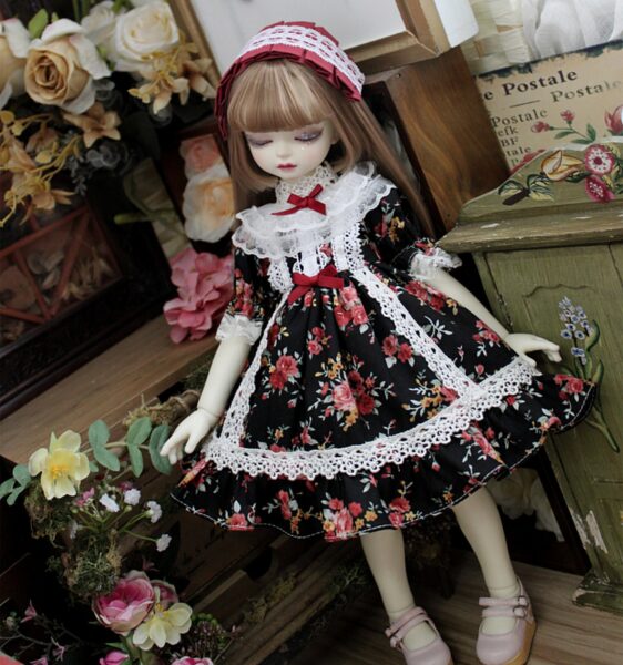 BJD Doll Dress & Hairband Set – 1/3, 1/4, 1/6, MSD, MDD, Blythe Doll Clothes