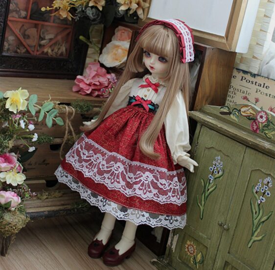 BJD Doll Dress & Hairband Set – 1/3, 1/4, 1/6, MSD, MDD, Blythe Doll Clothes