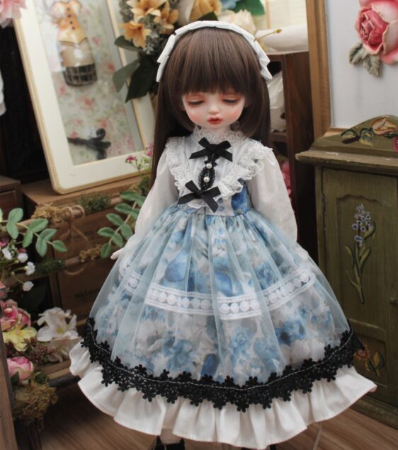 BJD Doll Dress & Hairband Set – 1/3, 1/4, 1/6, MSD, MDD, Blythe Doll Clothes