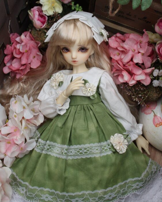 BJD Doll Dress & Hairband Set – 1/3, 1/4, 1/6, MSD, MDD, Blythe Doll Clothes