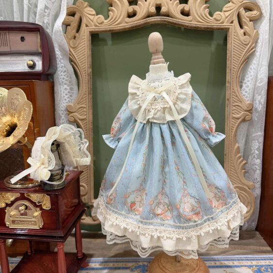 BJD Holiday's Child Princess Dress & Headband for Blythe, MSD, MDD Dolls