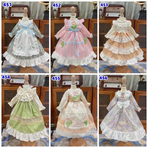 BJD Lolita Dress for 1/3 1/4 1/6 Dolls – Fashion Doll Outfit & Hair Accessories